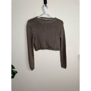Garage Cropped Brown Sweater Size Medium